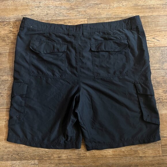 Magellan Outdoors Mens Black Cargo Shorts 42 Fishing Hiking Camping - Picture 2 of 6